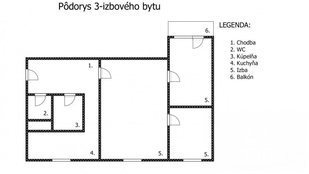 Na predaj 3-izbový byt s balkónom pri autobusovej stanici v Nových Zámkoch