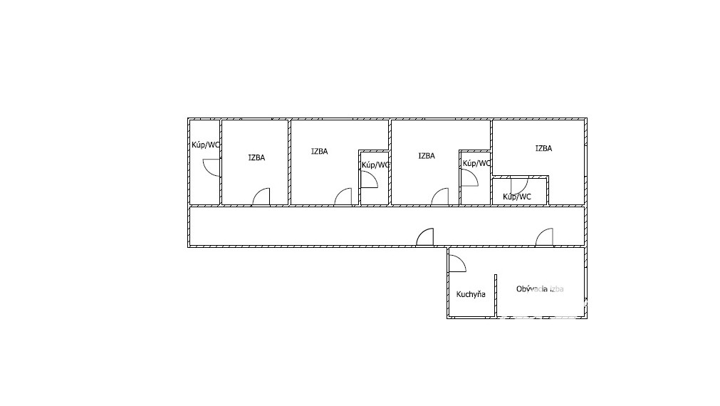 Na predaj 4-izbový rodinný dom v obci Trávnica