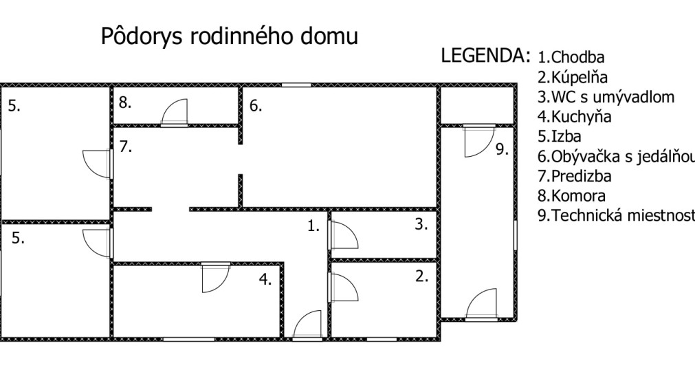 NA PREDAJ 3-izbový rodinný dom s veľkým pozemkom v obci Jatov