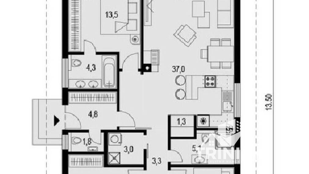 Na predaj moderná novostavba 4-izbového rodinného domu   v meste Nesvady