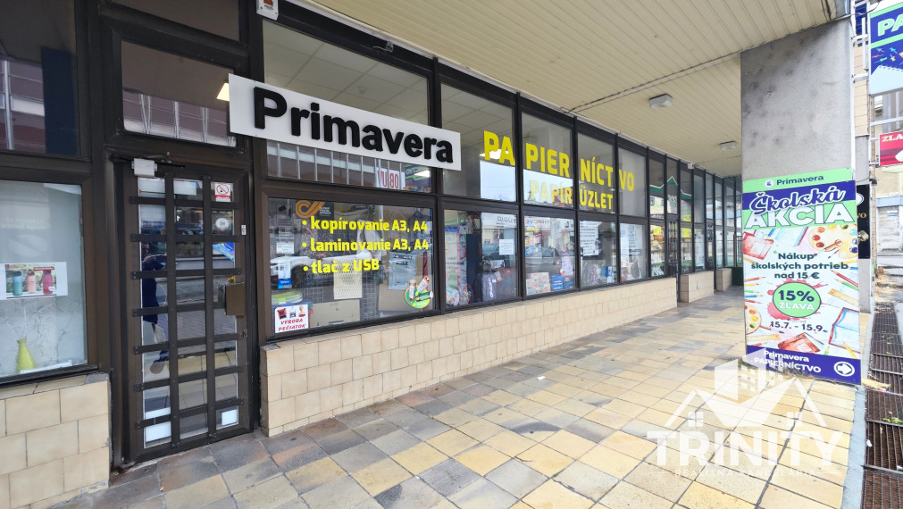 Na prenájom obchodný priestor v Nových Zámkoch