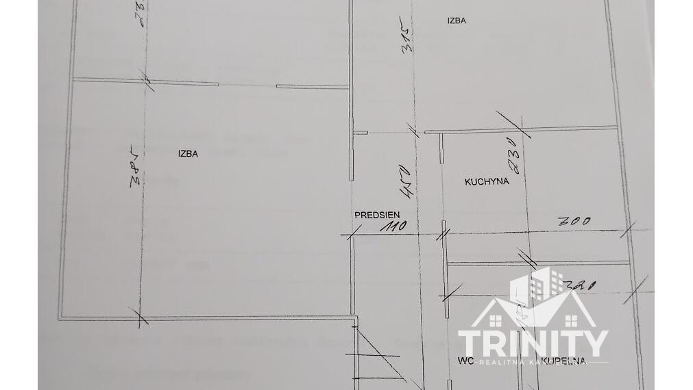Na predaj 3-izbový byt v 4-bytovke v obci Semerovo