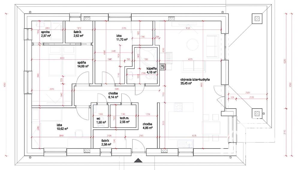 Na predaj novostavba 4-izbového rodinného domu s terasou v Nových Zámkoch
