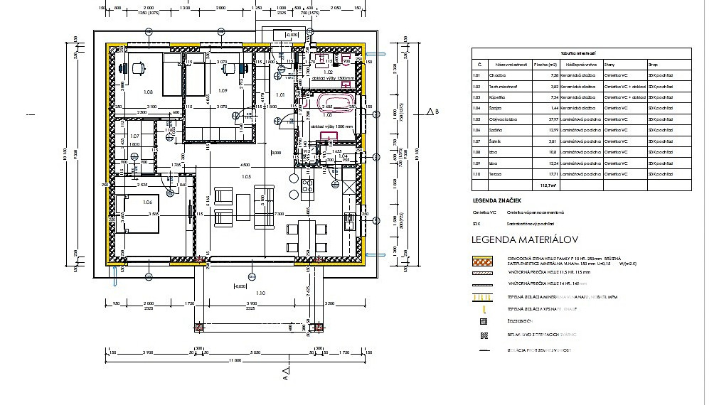 Na predaj novostavba 4-izbového rodinného domu s terasou v obci Andovce