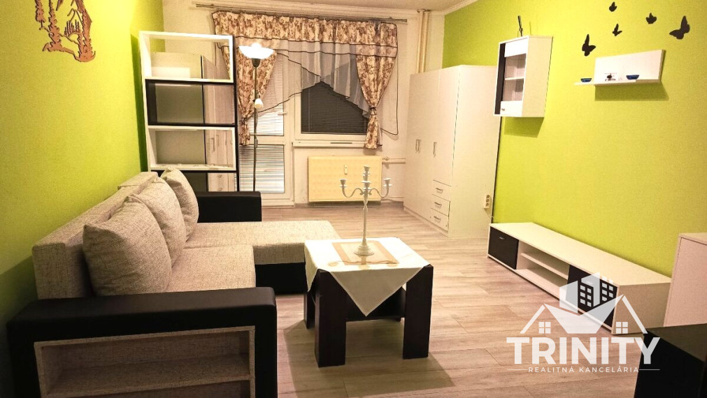 Na prenájom zariadený 1-izbový byt s dvomi balkónmi v meste Nové Zámky